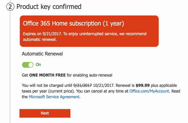 office for mac 365 is asking me to activate my subscription